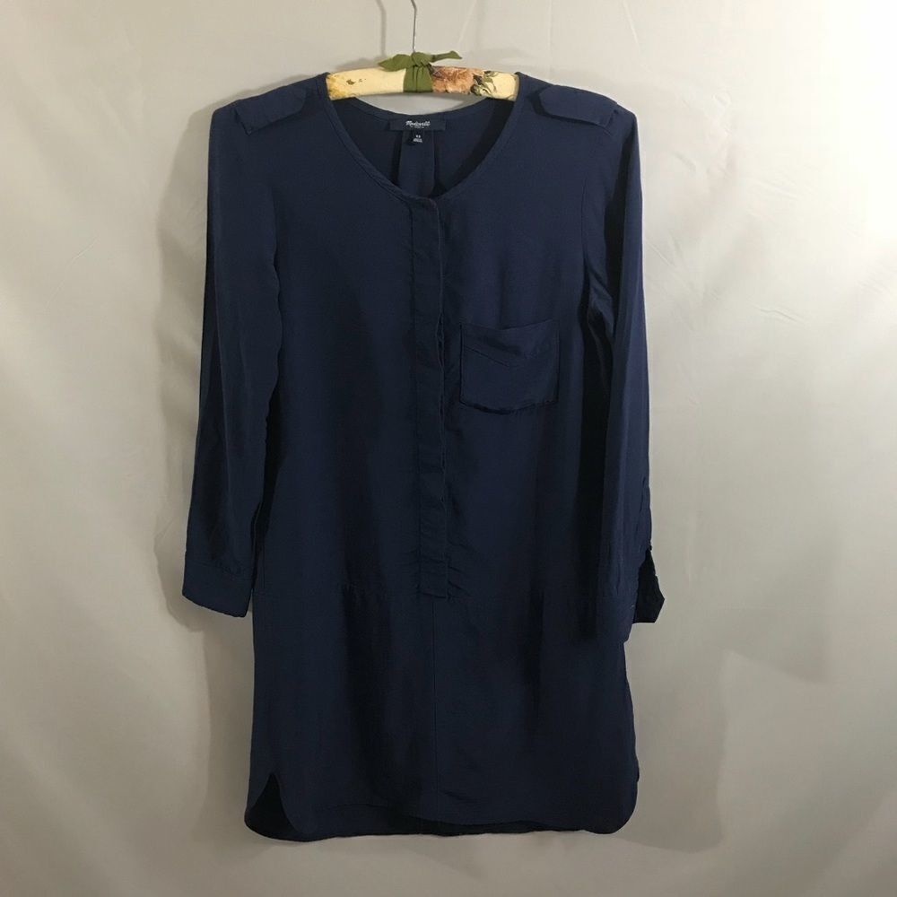 Madewell drop waist shirt dress